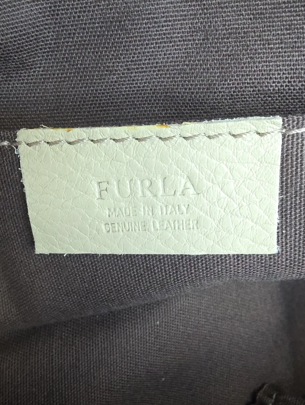 FURLA Textured Leather Large Travel Toiletry/Cosmetic Bag
